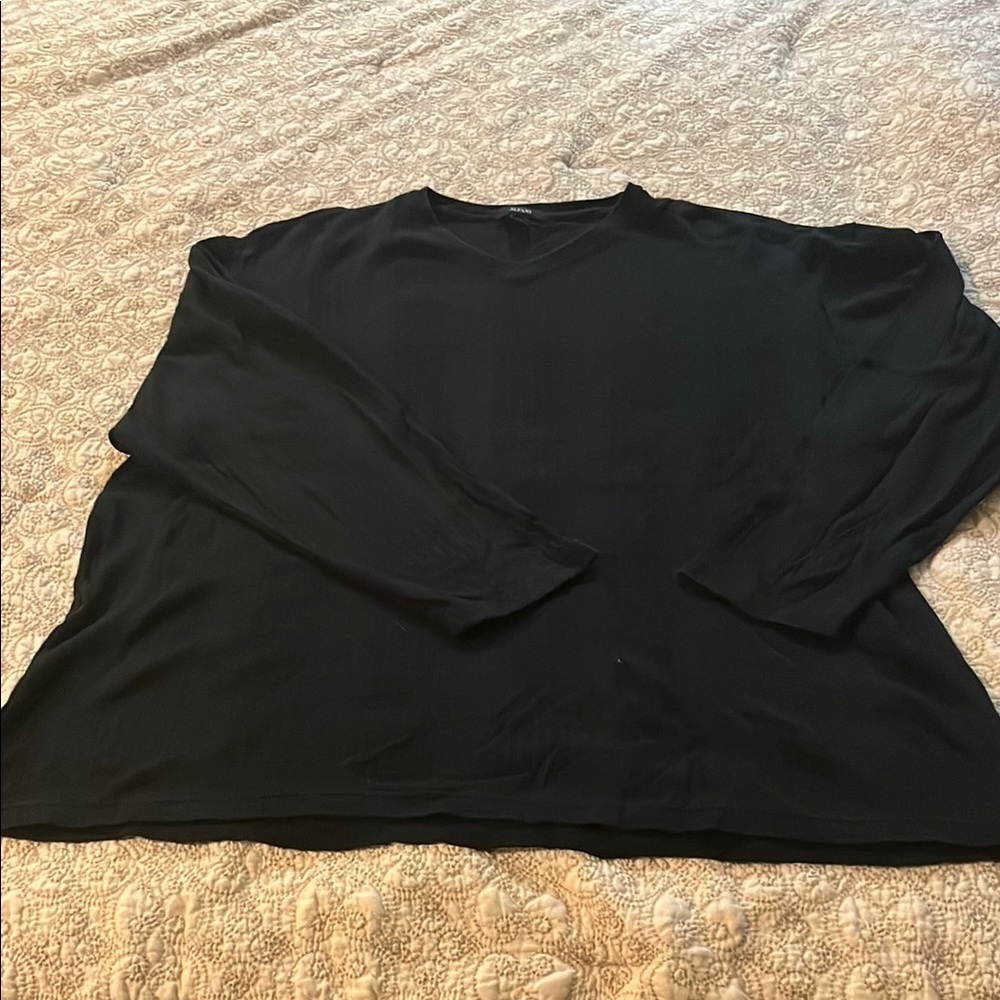 Alfani Elegant Black Cotton Blouse
